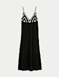 V-Neck Midi Beach Dress