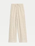 Pure Cotton Crochet Beach Trousers