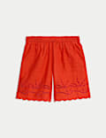Pure Cotton Cut Out Beach Shorts