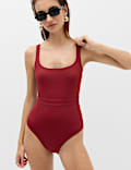 Sculpt Scoop Neck Panelled Swimsuit