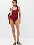 Sculpt Scoop Neck Panelled Swimsuit