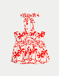 Pure Cotton Printed Crop Beach Top