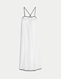 Pure Cotton Square Neck Maxi Beach Dress