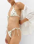 Textured Triangle Bikini Top
