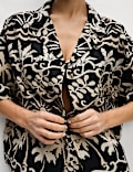 Pure Cotton Printed Collared Beach Shirt