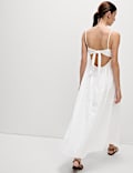 Pure Cotton Square Neck Maxi Beach Dress