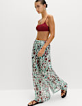 Printed Drawstring Beach Trousers