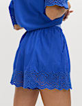 Pure Cotton Cutwork Beach Shorts