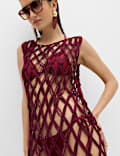 Macrame Sheer Maxi Beach Dress