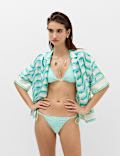 Satin Printed Short Sleeve Beach Shirt