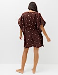 Pure Cotton Polka Dot Beach Cover Up Kaftan