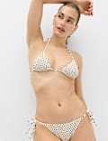 Printed Tie Side Bikini Bottoms