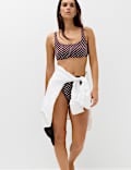 Parte de abajo de bikini de cintura alta con estampado