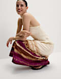 Bandeau-Midaxikleid mit hohem Leinenanteil