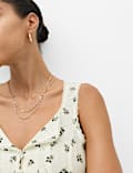 Linen Rich Floral Lace Insert Top