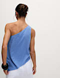 Linen Rich One Shoulder Top