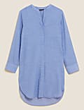 Pure Cotton Longline Beach Cover Up Shirt
