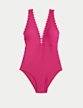 Padded Scallop Plunge Swimsuit