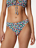 Printed High Leg Bikini Bottom
