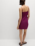 Linen Rich Mini Shift Dress