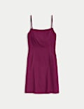 Linen Rich Mini Shift Dress