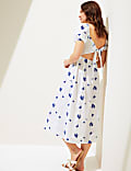 Pure Cotton Embroidered Midi Beach Dress