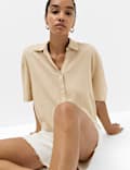 Oversized Shirt with Linen