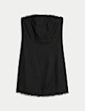 Bandeau-Midikleid mit hohem Leinenanteil