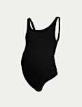 Maternity Padded Ruched Scoop Neck Swimsuit