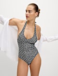 Printed Halterneck Swimsuit