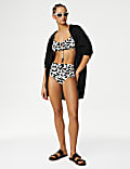 Tummy Control Printed Ruched Bikini Bottoms
