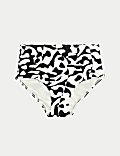 Tummy Control Printed Ruched Bikini Bottoms