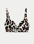Printed Padded Plunge Bikini Top