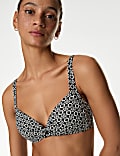 Printed Padded Plunge Bikini Top
