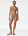 Printed Padded Plunge Bikini Top