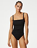 Tummy Control Padded Square Neck Swimsuit