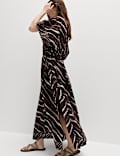 Pure Cotton Animal Print Maxi Kaftan