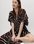 Pure Cotton Animal Print Maxi Kaftan