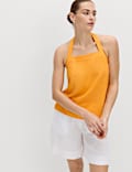 Linen Rich Halter Neck Top