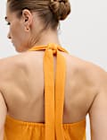 Linen Rich Halter Neck Top