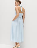 Linen Rich Halterneck Maxi Dress