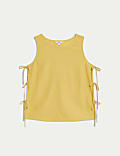 Linen Rich Tie Side Tank Top