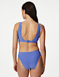 Neoprene Padded Scallop Plunge Bikini Top