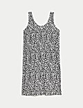 Jersey Printed Knee Length Slip Dress