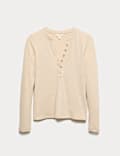 Marled Jersey Henley Top