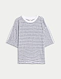 Camiseta 100 % algodón de rayas