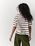 Pure Cotton Striped Boxy T-Shirt