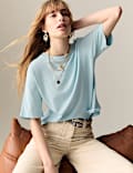 Pure Cotton Short Sleeve Boxy T-Shirt
