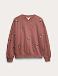 Sweat 100 % coton orné de sequins