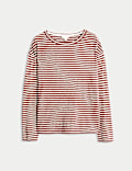 Pure Cotton Striped Top